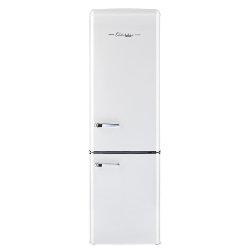 Unique Classic Retro 21.6" Manual Defrost 8.7 cu. ft. Energy Star Certified Bottom Freezer